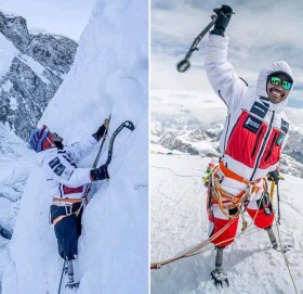 दुवै खुट्टा गुमाएका हरि बुढामगर सगरमाथाको चुचुरोमा पुगे