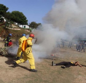 सदरमुकाम मार्तडीमा नेपाली सेनाद्धारा विपत सम्बन्धी डेमो प्रर्दशन