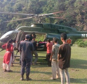 दार्चुलामा हेलिकप्टरमार्फत सुत्केरीको उद्धार