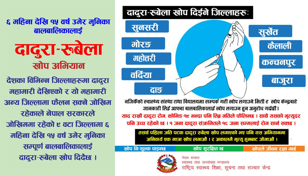 दादुरा रोगविरुद्ध बाजुरा लगायत नौ जिल्लामा आजदेखि खोप अभियान सुरु