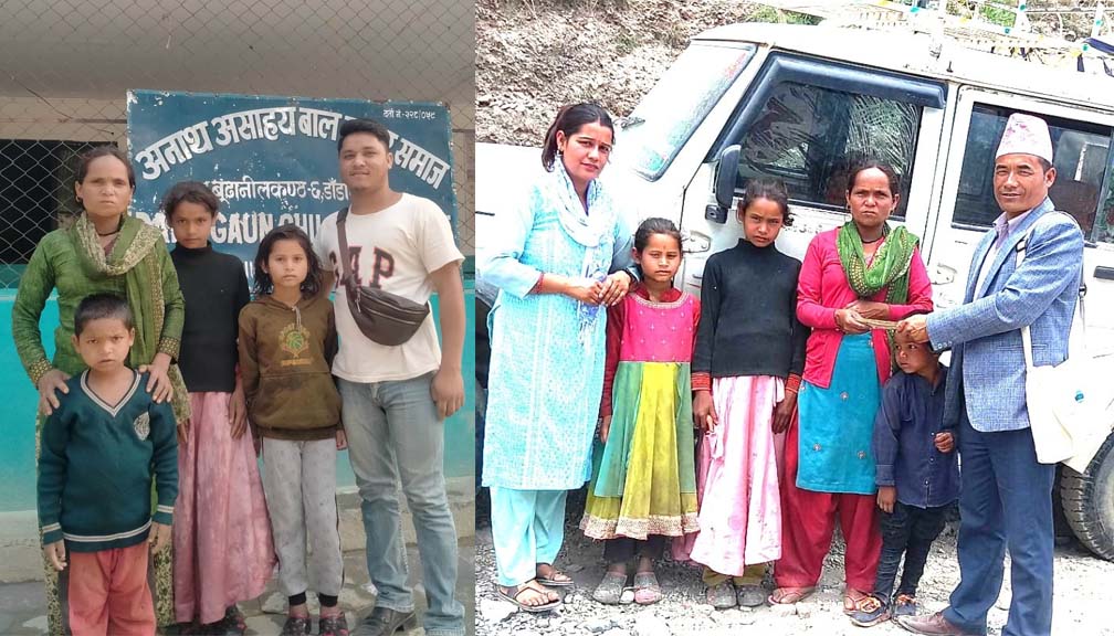 श्रीमानको मृत्यु पछि विचल्लिमा परेका ४ बालबालिकाकाे उद्धार 