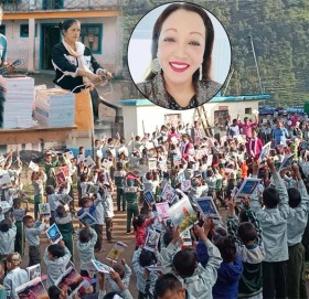 समता स्कुलका विद्यार्थीलाई सामाजिक अभियान्ता गुरुङको सहयोग