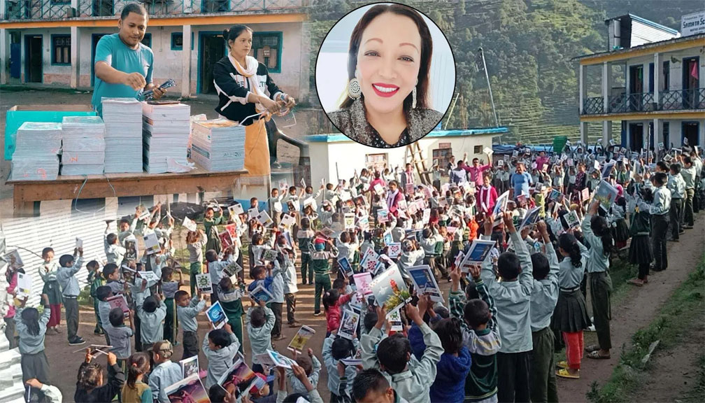 समता स्कुलका विद्यार्थीलाई सामाजिक अभियान्ता गुरुङको सहयोग