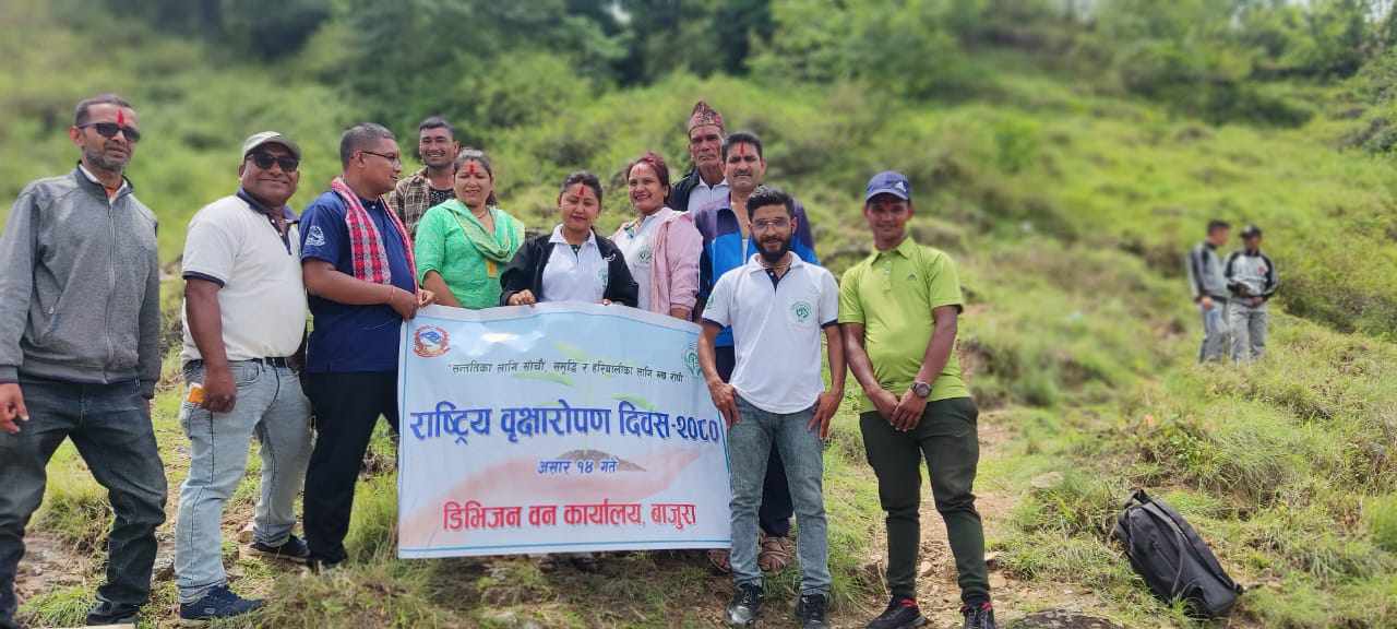 राष्ट्रिय वृक्षारोपण दिवस सप्ताह: बाजुरामा पनि  वृक्षारोपण गरि मनाइदै