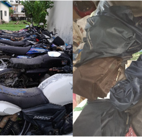 कञ्चनपुरमा भन्सार छलीका मोटरसाइकल र कपडा बरामद