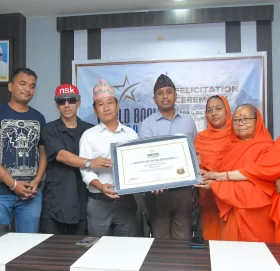 धरानका मेयर हर्क साम्पाङ सम्मानित