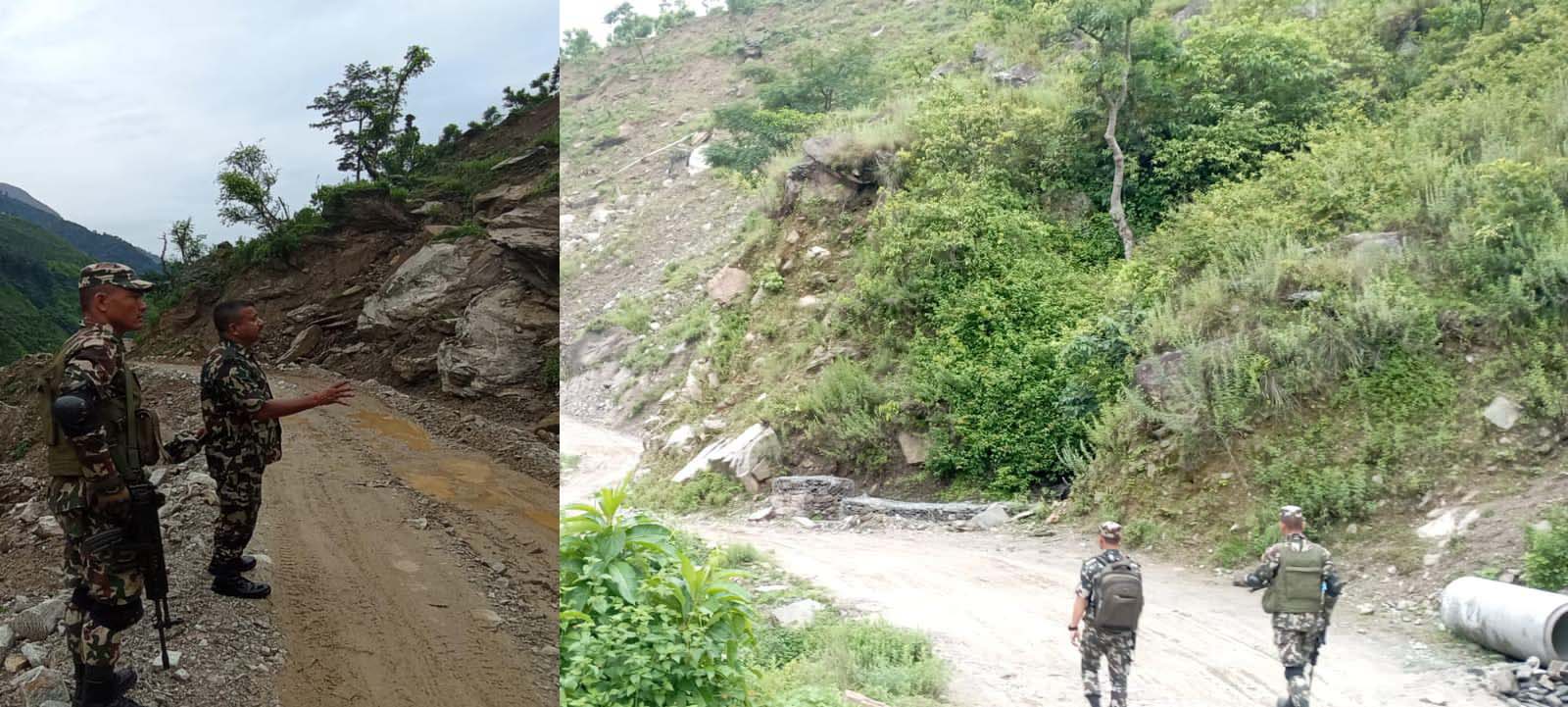 साँफे–मार्तडी सडक खण्डको बल्धे क्षेत्रमा सेनाद्धारा अनुगमन