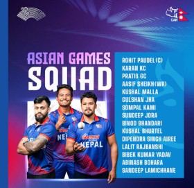 एसियाली खेलकुद : क्रिकेट प्रतियोगिताका लागि नेपाली टोली घोषणा