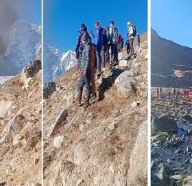 मनाङ एयरको हेलिकप्टर सोलुखुम्बुको लोबुचेमा दुर्घटना