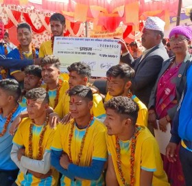 बुढिगंगा प्रथम मेयर कप भलिवलको उपाधि मेल्लेख गाउँपालिकालाइ