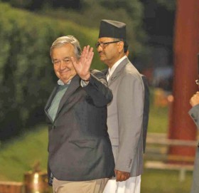 नेपाल भ्रमण पूरा गरी फर्किए महासचिव गुटेरेस