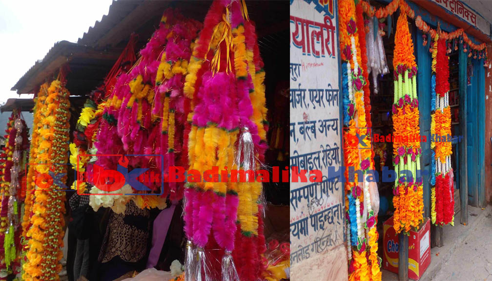 सरकारद्धारा प्रतिबन्धित प्लाष्टिकका फूलमाला बाजुराका बजारमा छ्यापछ्याप्ती