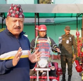 धनगढी उपमहानगरले ल्यायो ‘आगो निभाउने मोटरसाइकल’