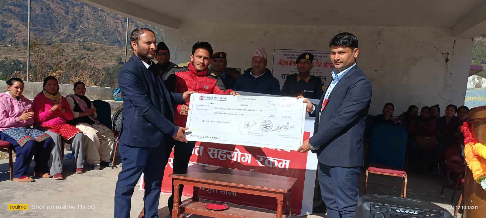 ग्लोबल आईएमई बैंक बाजुराद्धारा सुरक्षित आवास गृहलाई आर्थिक सहयोग