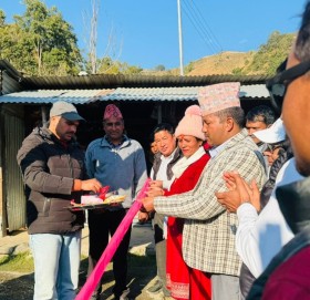 बुढिगंगा नगरपालिकाद्धारा ३ ओटा ग्रामीण सडक कालोपत्रेको काम सुरु