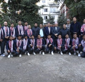 यू–१९ एसिया कप खेल्न जाने नेपाली टोलीको बिदाइ