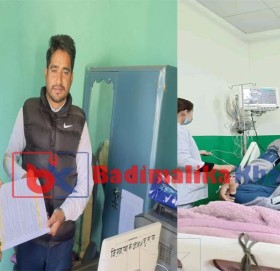 क्यान्सर पिडित थापालाई बुढिगंगा नगरपालिकाद्धारा आर्थिक सहयोग