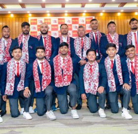 यू-१९ विश्वकप खेल्न जाने नेपाली टोलीको बिदाइ