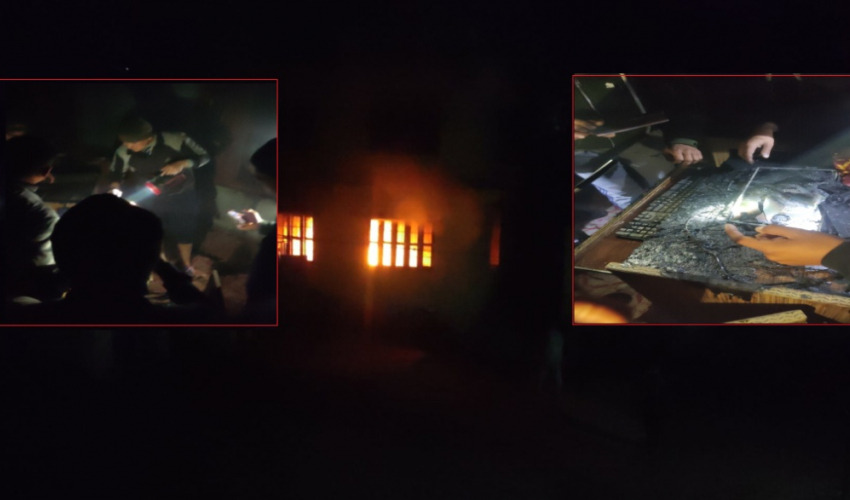 दार्चुलाको एक विद्यालयमा आगलागी