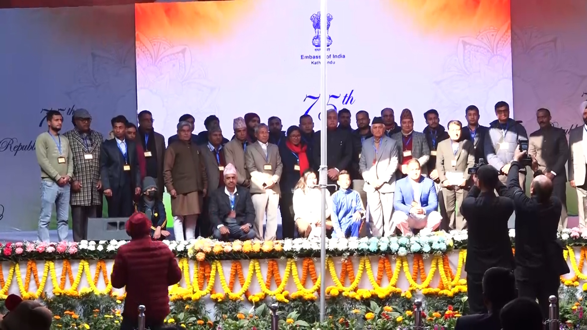भारतीय दूतावासले मनायो आफ्नो ७५औँ गणतन्त्र दिवस