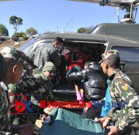 बाजुराबाट एक सुत्केरीको हेलिकप्टरमार्फत उद्धार