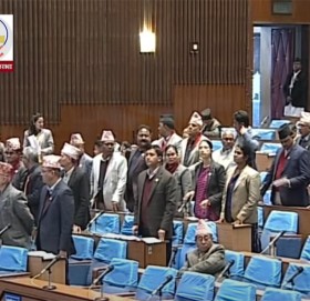 नाराबाजीकै बीच प्रतिनिधिसभाबाट राष्ट्रपतिलाई धन्यवाद दिने प्रस्ताव पारित