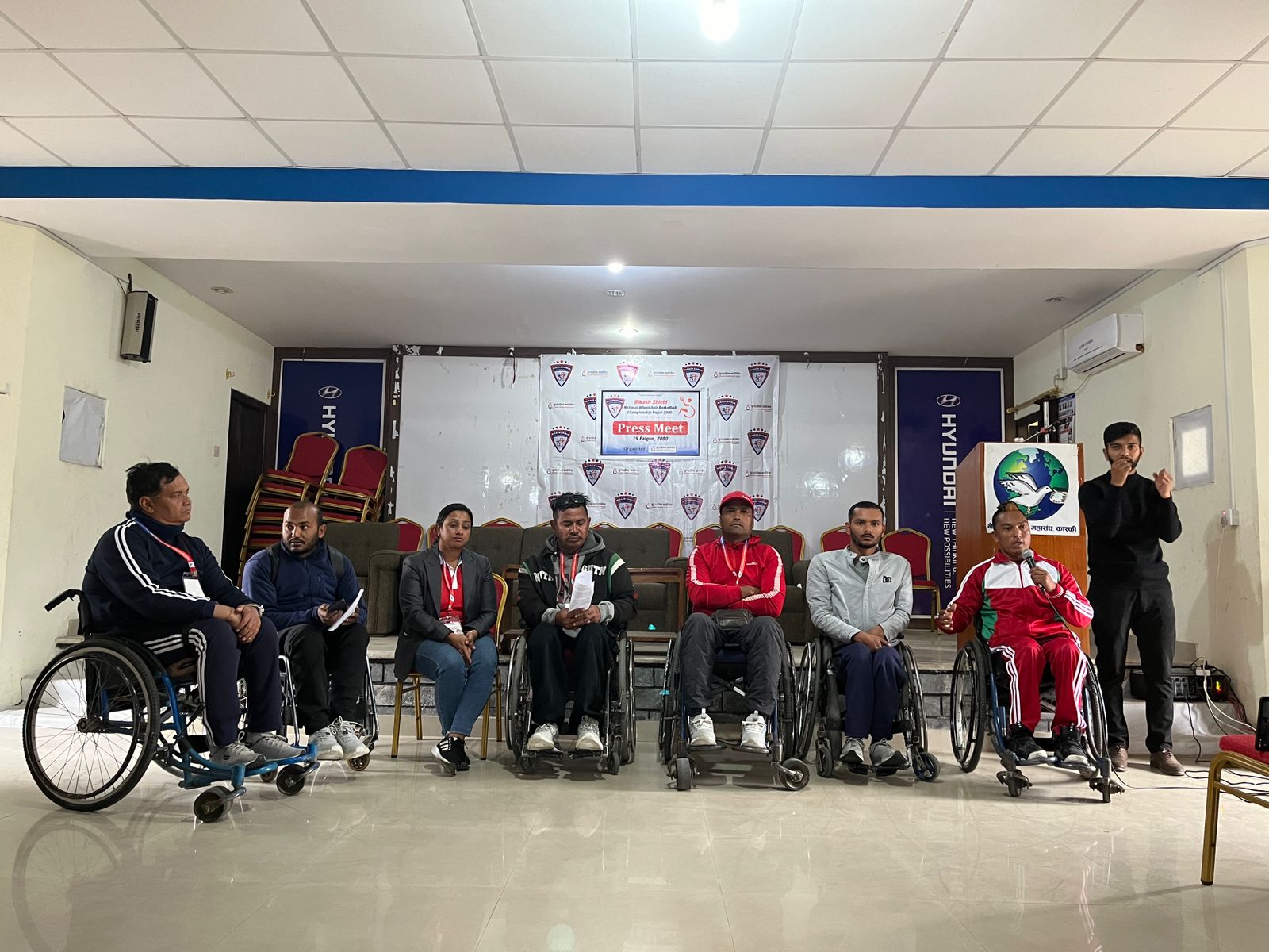 विकास शिल्ड राष्ट्रिय ह्वीलचियर बास्केटबल च्याम्पियनसिपको तयारी पुरा