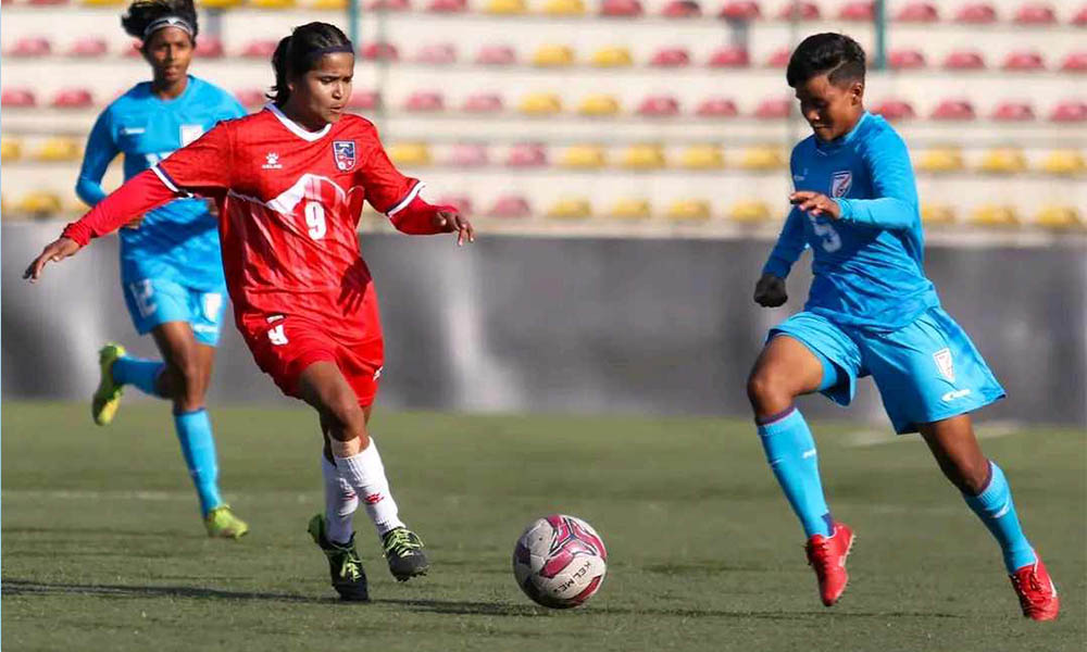 भारतसँगको हारले नेपाल साफ यू-१६ महिला च्याम्पियनसिपको फाइनल पुग्न असफल