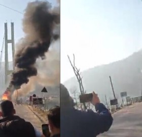 आगलागीपछि कर्णाली पुलको अवस्था अध्ययन हुँदै, बुधबारसम्म प्रतिवेदन आउने