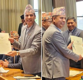 राष्ट्रिय सभा अध्यक्षमा दाहाल र शर्माको उम्मेदवारी दर्ता