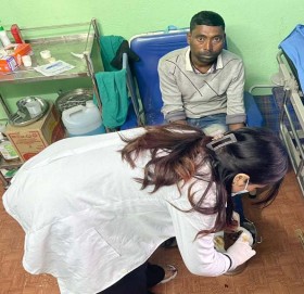 खुट्टाको समस्याबाट ग्रसित अलपत्र दत्याको उद्धार