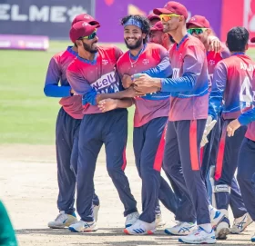 आयरल्यान्डविरुद्ध एक दिवसीय सिरिजको दोस्रो खेल खेल्दै नेपाल ‘ए’