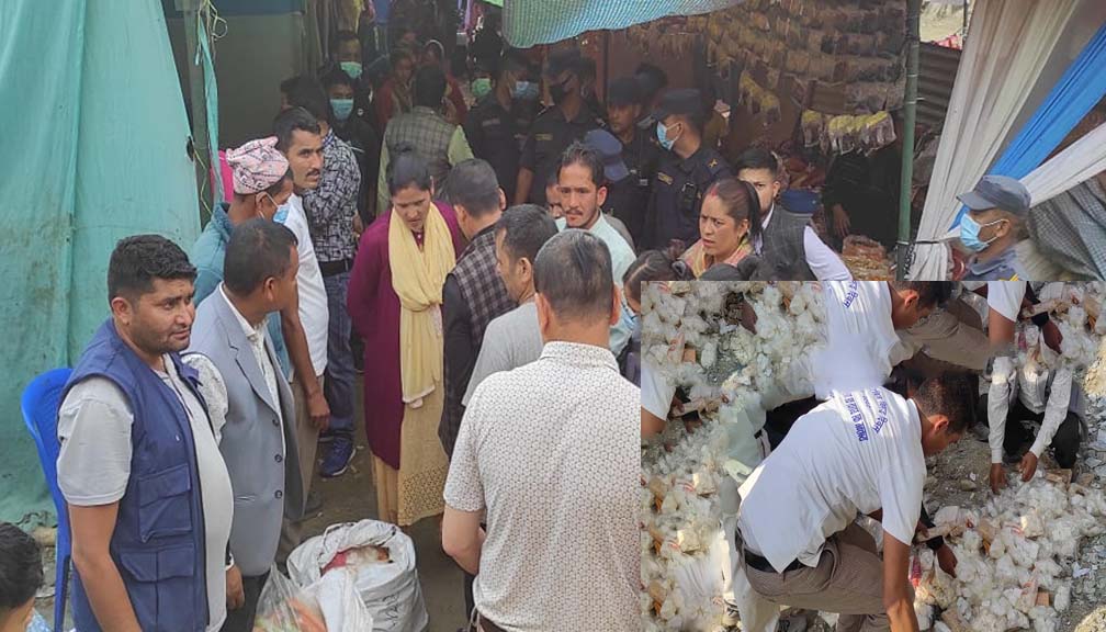 बाजुरा महोत्सवबाट म्याद गुर्जेका खाद्यवस्तु बरामद गरि नष्ट