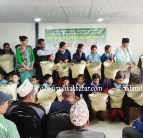 बडिमालिका ३ काे चोयाकोट माबिका बिध्यार्थीले बनाए डोका