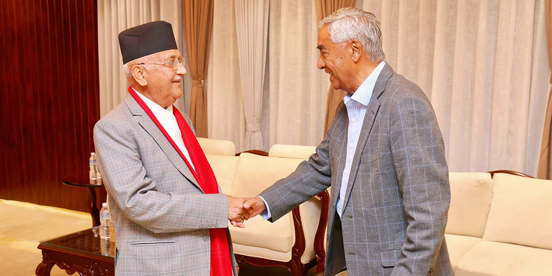 नयाँ सत्ता सहकार्य : एमालेलाई प्रधानमन्त्रीसहित ९ र कांग्रेसलाई गृहसहित १० मन्त्रालय