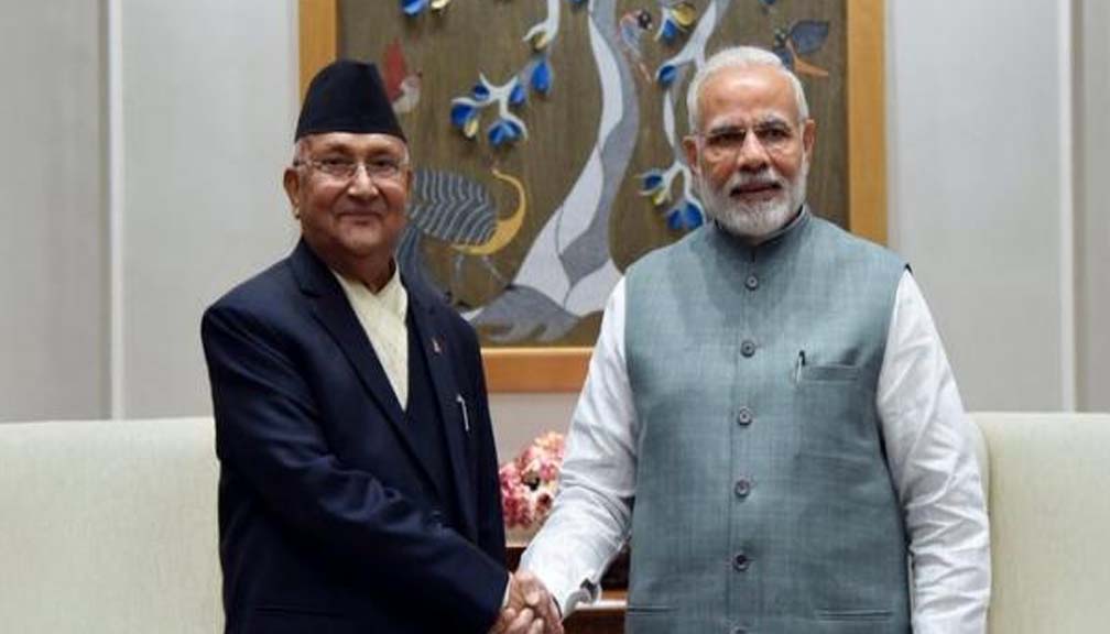 भारतीय प्रधानमन्त्री मोदीले दिए ओलीलाई बधाइ