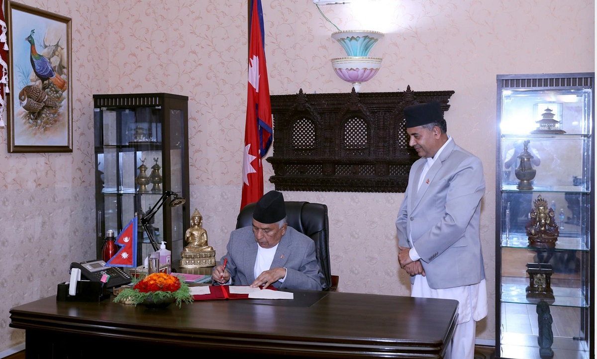 राष्ट्रपति पौडेलद्वारा तीन विधेयक प्रमाणीकरण