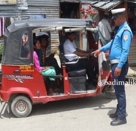 बाजुरामा सवारी कारवाहीबाट ११ लाख बढी राजस्व संकलन