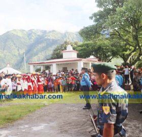 बाजुराबाट पूजा सामग्री सहित सरकारी टोली बडिमालिका प्रस्थान