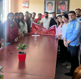 अनेरास्ववियु काठमाडौं जिल्ला कमिटीको सपथ संगै करिडोर बिबाद तिर ध्यानाकर्षण