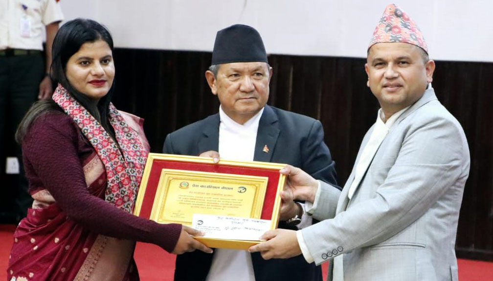 प्रेस काउन्सिल युवा पत्रकारिता पुरस्कारबाट बाजुराकी पत्रकार तिमिल्सेना सम्मानित