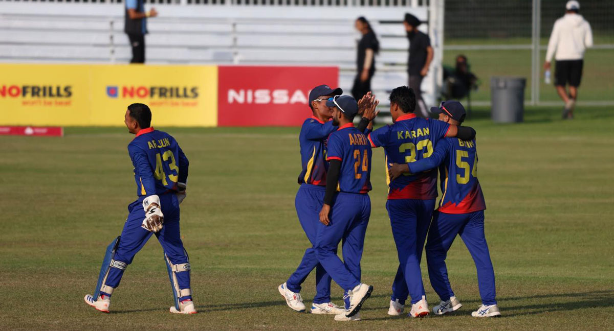 क्यानडामा नेपालको दोस्रो जित, ओमान ५६ रनले पराजित