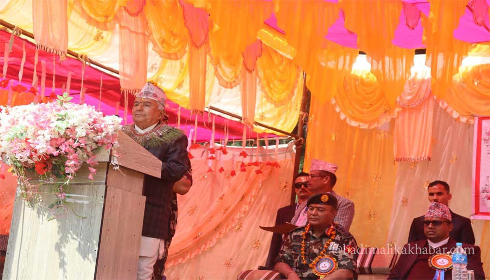 धार्मिक तथा ऐतिहासिक धराेहर हुदाँहुदै पनि विकास र समृद्धिमा बाजुरा पछाडि परेकाे छ: राष्ट्रपति पाैडेल