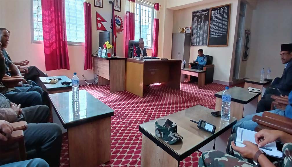 जिल्लाको शान्ति सुरक्षा ब्यवस्थित गर्न सबैले सहयोग गर्ने प्रतिबद्धता
