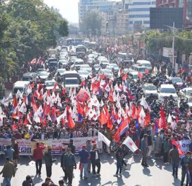 काठमाडौंमा एमालेको प्रदर्शन