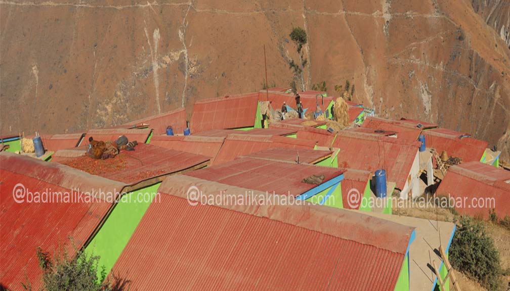 बाढी पहिरोबाट विस्थापित परिवारका लागि बन्यो नमूना बस्ती