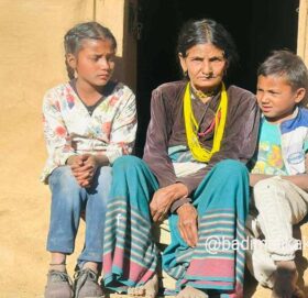 बृद्ध बज्यैको साहारामा दुई नानीबाबु, साहाराका लागि बज्यैको गुहार