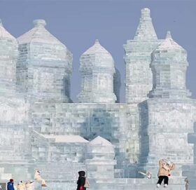 हारबिनमा हिउँ महोत्सव : हिउँकै महल, हिउँकै मूर्ति !