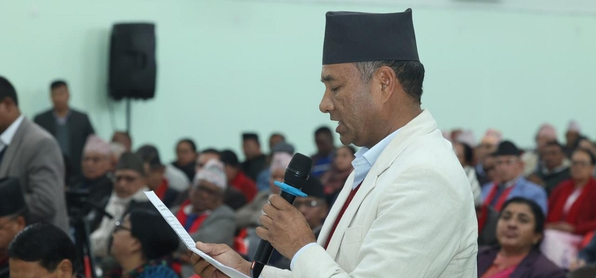 एमाले विधान महाधिवेशनमा कर्ण थापालाई फरक मत पेस गर्न रोक