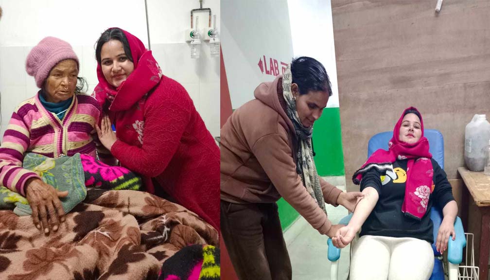 वडा सदस्य जाेशीले बिरामीको ज्यान जाेगाउन गरिन रक्त्तदान